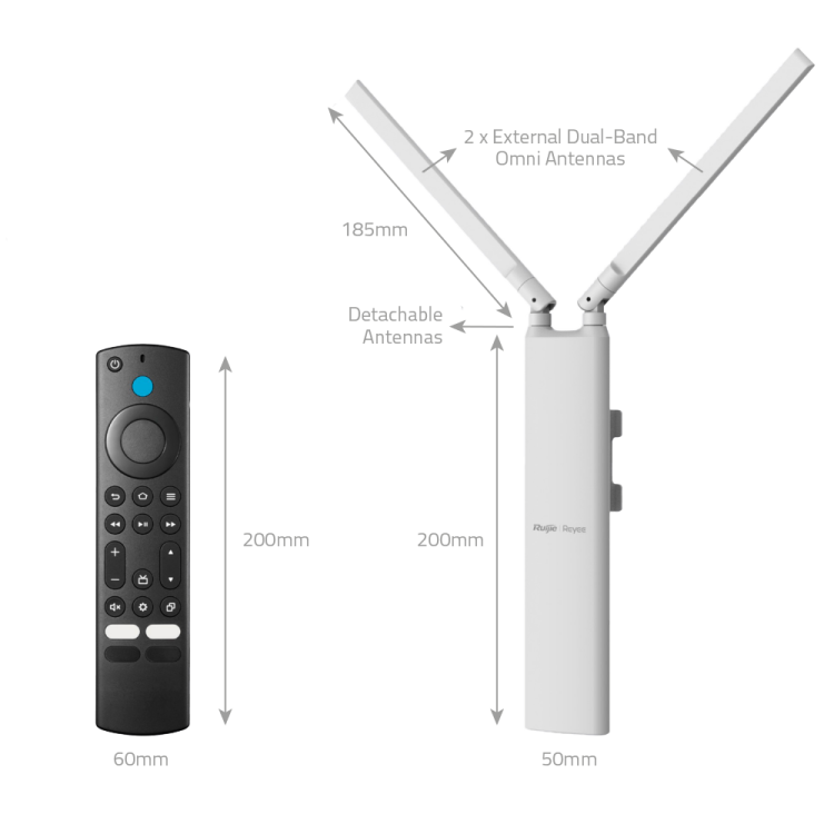 Punto de acceso WIFI 5  AC 2.4/5Ghz, exterior, 2x2 MIMO.