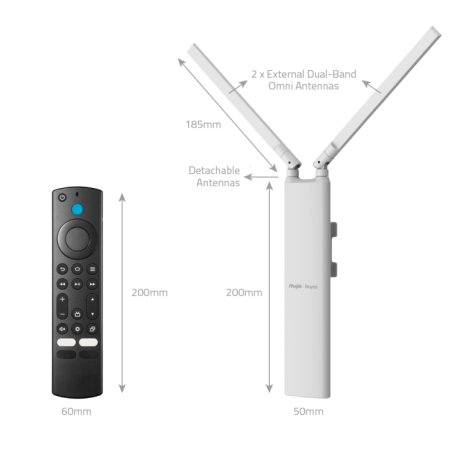 Punto de acceso WIFI 5  AC 2.4/5Ghz, exterior, 2x2 MIMO.