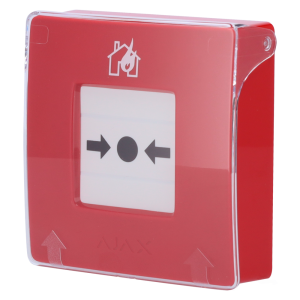 Botón manual de alarma de incendio. Protección contra pulsación accidental, alcance 1700mts