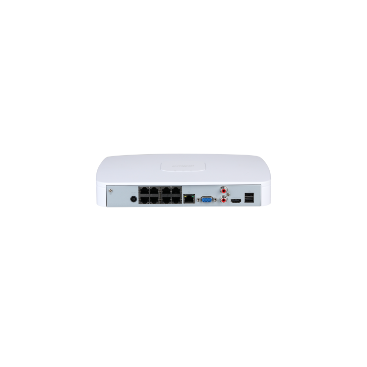 NVR 8ch IP PoE+ hasta 12Mpx, 144Mbps, H.265, 1 HDD