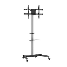 Soporte suelo con ruedas para Pantallas, TV y monitores de 37 a 86", hasta 50Kg. Con bandeja
