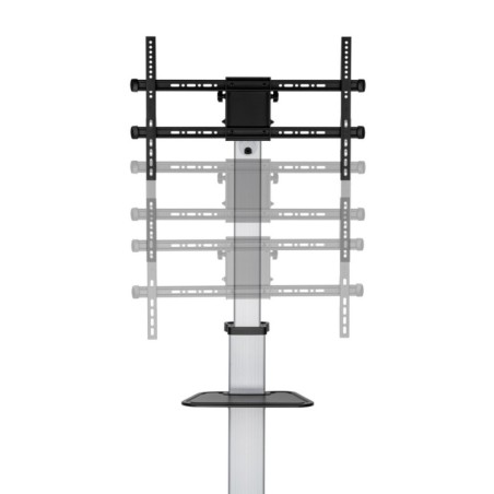 Soporte suelo con ruedas para Pantallas, TV y monitores de 37 a 86", hasta 50Kg. Con bandeja
