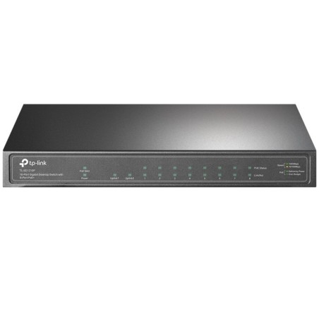 Switch no gestionable de x9 Gb (x8 POE+), x1 SFP, 63W