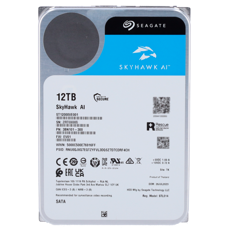 Disco duro 12TB Seagate Skyhawk AI