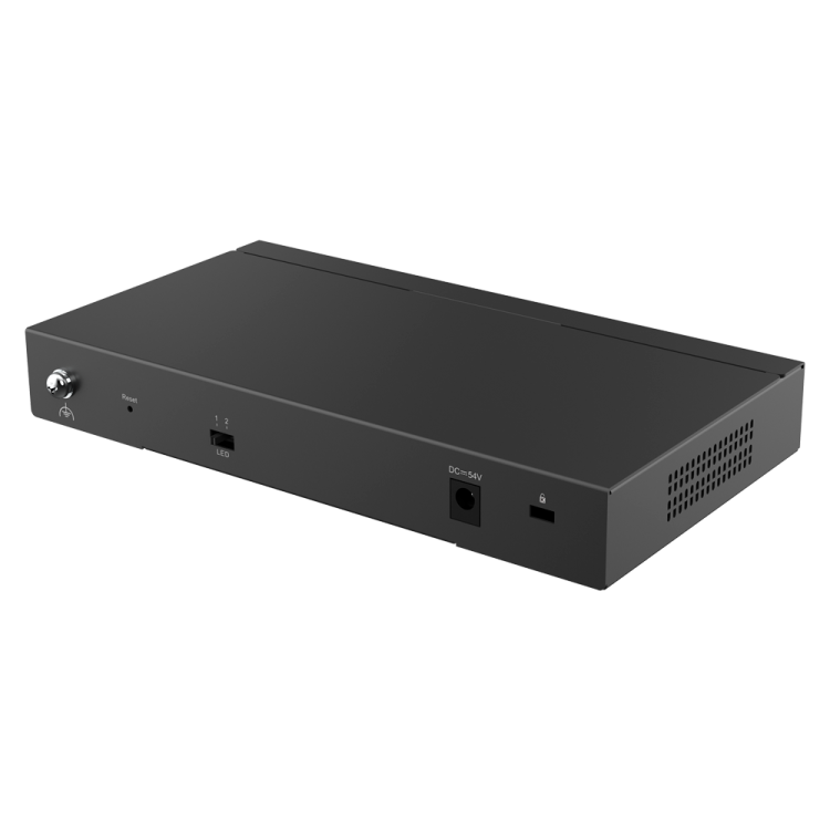 Switch Gestionable, 8 puertos Gigabit PoE 802.3af/at, 120W, x2 UPLINK, 1x SFP
