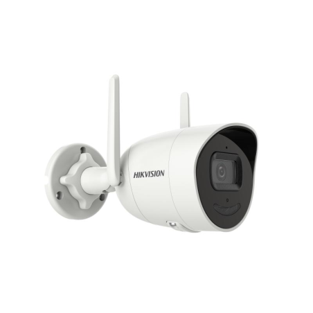 Cámara IP bullet Wifi, 4MPx, IR 30mts, 2.8mm, H.265+.  IP66, Audio bidireccional. WiFi