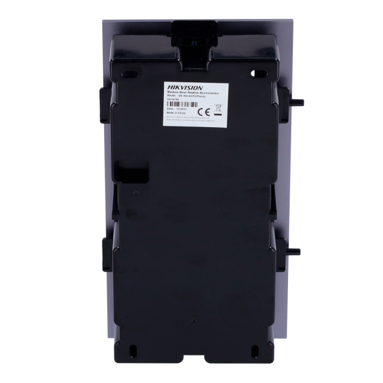 Panel frontal y caja de empotrar, hasta 2 módulo. Específica para videoporteros Hikvision.