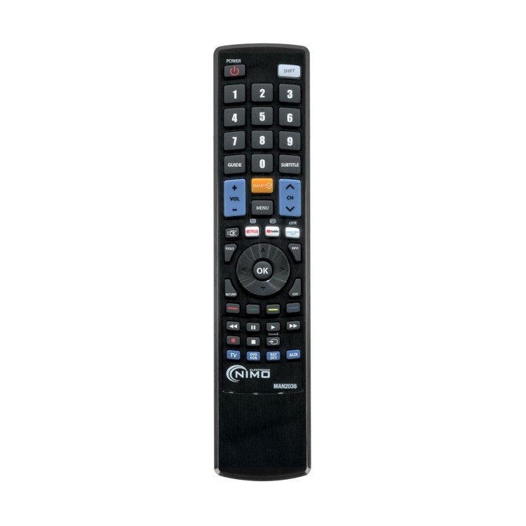 Mando a distancia Nimo MAN2036, programable universal 4 en1. Negro
