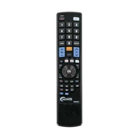 Mando a distancia Nimo MAN2035, programable universal 2 en1. Negro. Deluxe