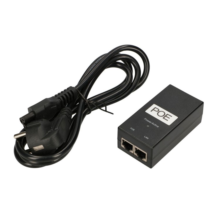 Adaptador POE 48V, 24W, 0.5A. Gigabit
