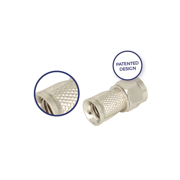 Conector F roscado EKSELANS CFR 6 EK - 75 Ohm, 6.6-7.3 mm, junta tórica
