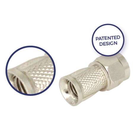 Conector F roscado EKSELANS CFR 6 EK - 75 Ohm, 6.6-7.3 mm, junta tórica