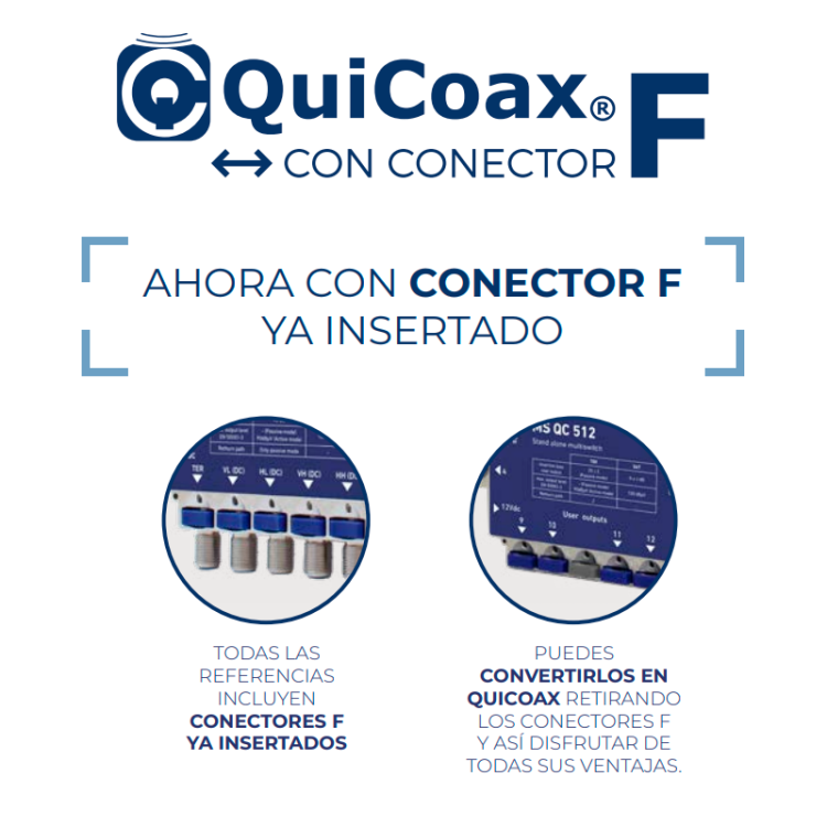 Multiswitch de 9 x 16 en estrella/final de cascada. 9 entradas (8 SAT + 1 TER), 16 salidas usuario.