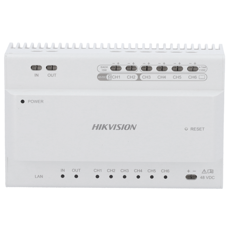 Distribuidor principal 2 hilos Hikvision. 8in/out para cascada