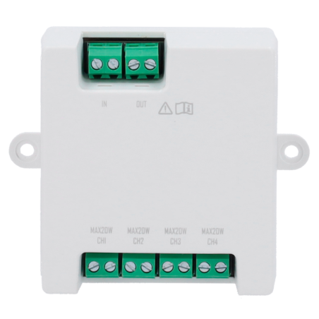 Distribuidor de planta 2 hilos Hikvision. 2in/out para cascada. 4 salidas para monitores