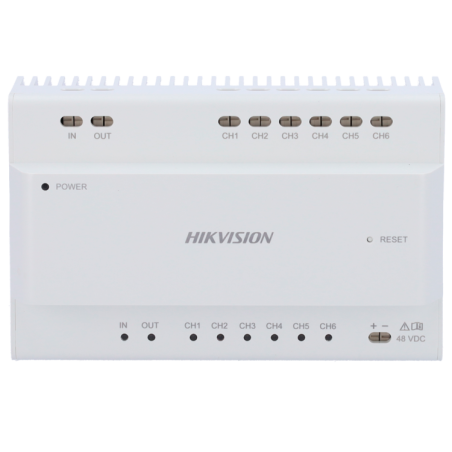 Distribuidor principal 2 hilos Hikvision. 8in/out para interconectar edificios