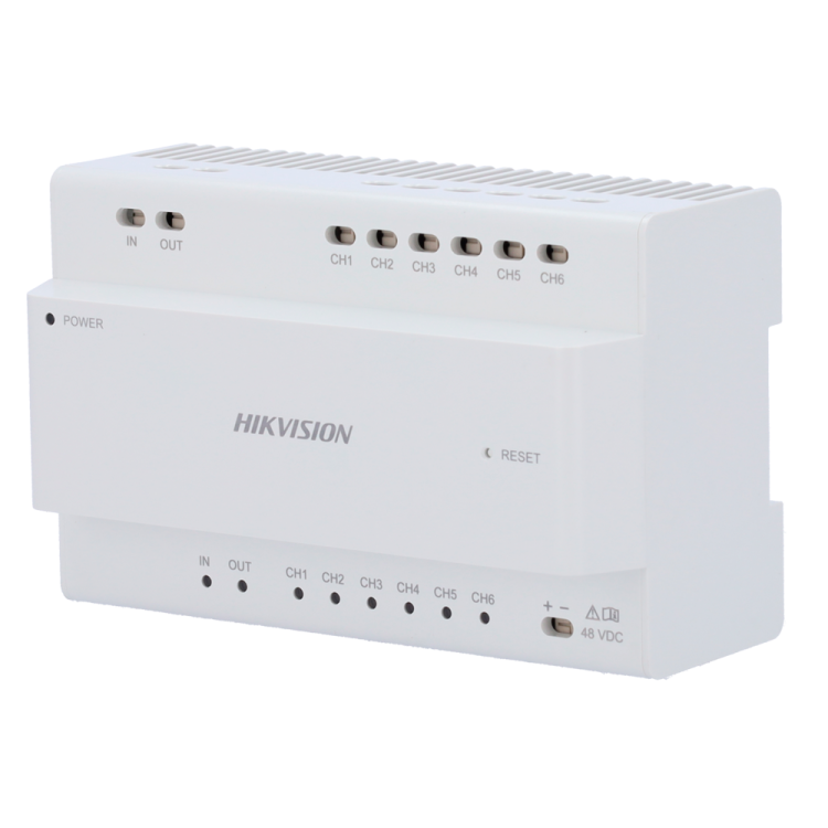 Distribuidor principal 2 hilos Hikvision. 8in/out para interconectar edificios