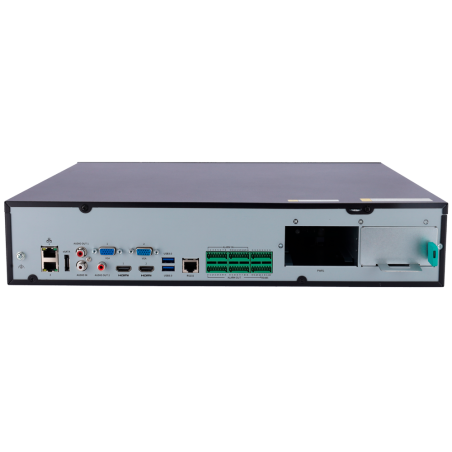 NVR 64ch IP hasta 32Mpx, 384Mbps, H.265+, 8 HDD