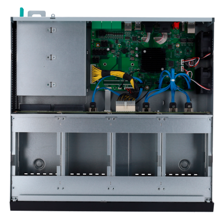 NVR 64ch IP hasta 32Mpx, 384Mbps, H.265+, 8 HDD