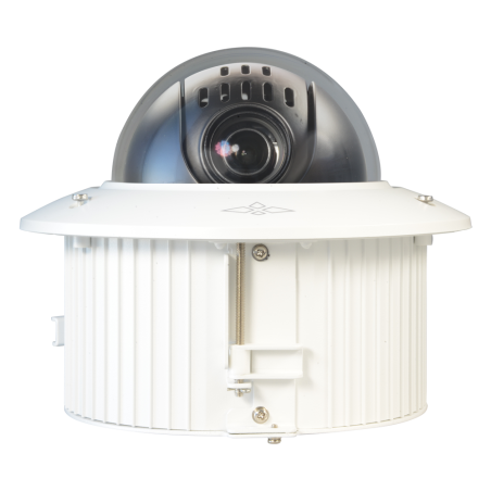 Cámara IP domo PTZ, 2.1Mpx Starlight,  12X, 5.1-61.2mm, H265+,  PoE802,3af, Iinterior, IK10
