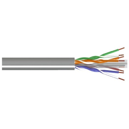 Cable de Datos CAT6 UTP, Cobre, LSZH, Euroclass Dca-s2, d2, a2, gris, 305mts
