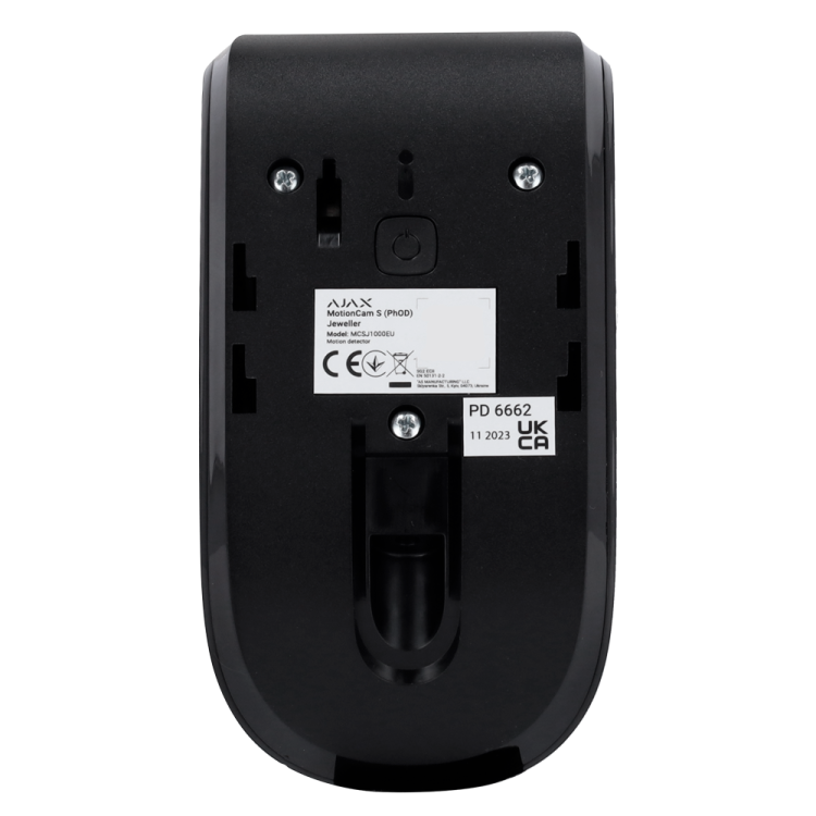 Detector PIR Ajax AJ-MOTIONCAM-PHOD-S-B - Superior, PhOD, foto bajo demanda, antimascotas. Negro