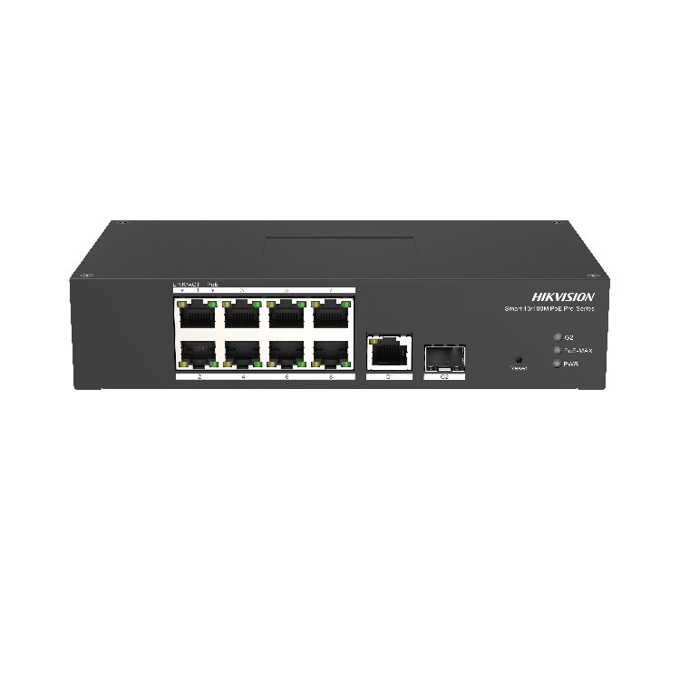 Switch de 8 puertos 10/100 POE/POE+  120W + x1gb UPLINK + x1 SFP, Industrial. Carril DIN