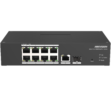 Switch de 8 puertos 10/100 POE/POE+  120W + x1gb UPLINK + x1 SFP, Industrial. Carril DIN