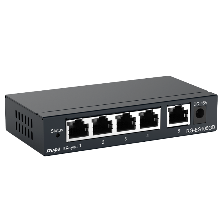 Switch No gestionable, 5 puertos Gigabit, Sobremesa