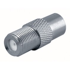 Adaptador F hembra a TV macho 9.5 mm