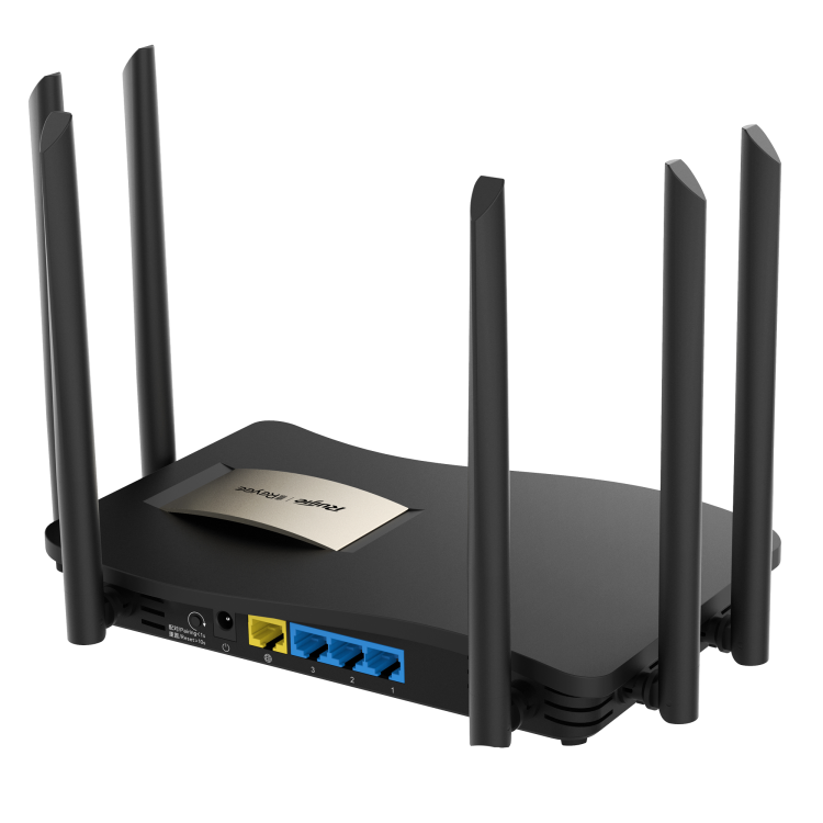 Router WiFi Reyee RG-EW1200G Pro - AC1300, Gigabit, Mesh, 4 puertos. Negro