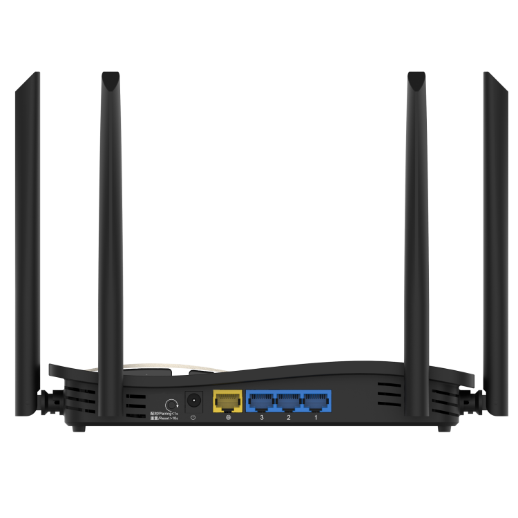 Router Wi-Fi 6 AX3000 MESH, Gestion APP, FIrewall, x4 Gb, x5 antenas externas (2,4 GHz: 5 dBi 5 GHz: 5.5 dBi), 2x2 MIMO