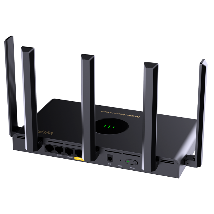 Router Wi-Fi 6 AX3000, x4 Gb, x5 antenas 5 dBi, 2x2 MIMO.
