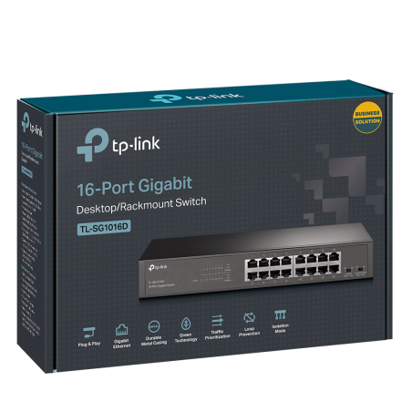 Switch EasySmart de 16 puertos Gigabit, caja de metal. Para sobremesa