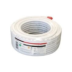 Cable coaxial RG6 NIMO WIR9057-15 - 15 m, 75 Ohm, CCS, PVC blanco