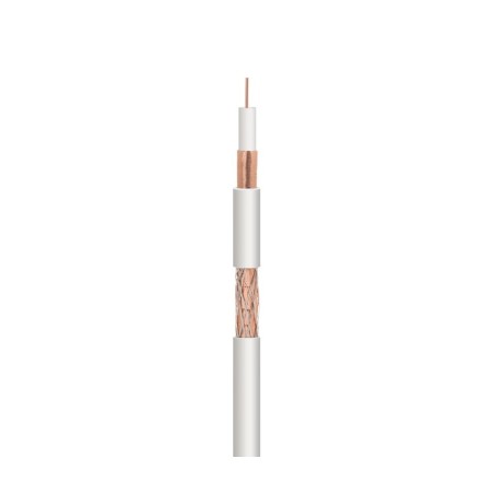 Cable coaxial RG6 NIMO WIR9057-15 - 15 m, 75 Ohm, CCS, PVC blanco
