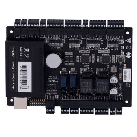 Controladora de accesos Tarjeta, QR o PIN, gestión de hasta 2 puertas