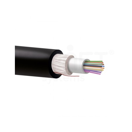 Cable 12F G657A2, holgada, monomodo, CPR-CCA, LSZH, para exterior (PE negro). Bobina 2000mts/Corte