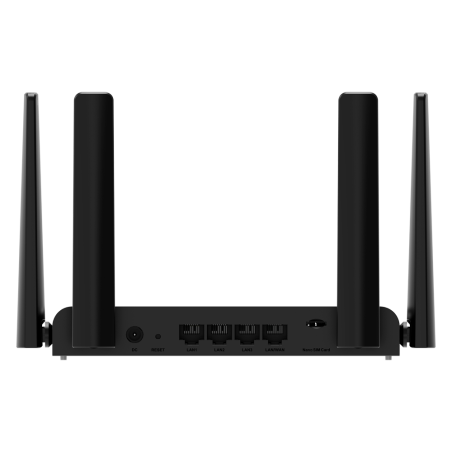 Router 4G LTE SOHO, x4 puertos 10/100, 150Mbps, Wi-Fi 2.4GHz, 1x Ranura Nano-SIM