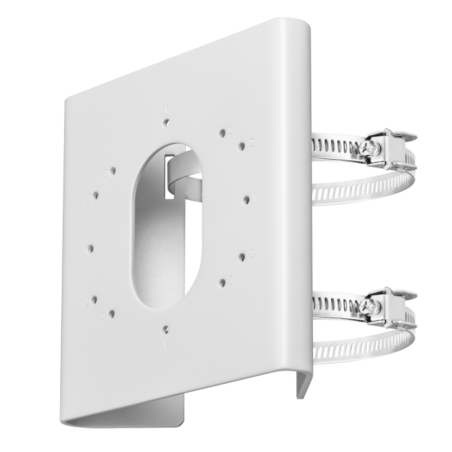 Soporte para poste decámaras bullet - Acero inox - Rango de diámetro 67~127 mm