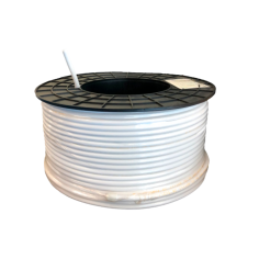 Cable coaxial Novamax IT125R - 100 m, CPR Dca, blanco, 75 Ohm
