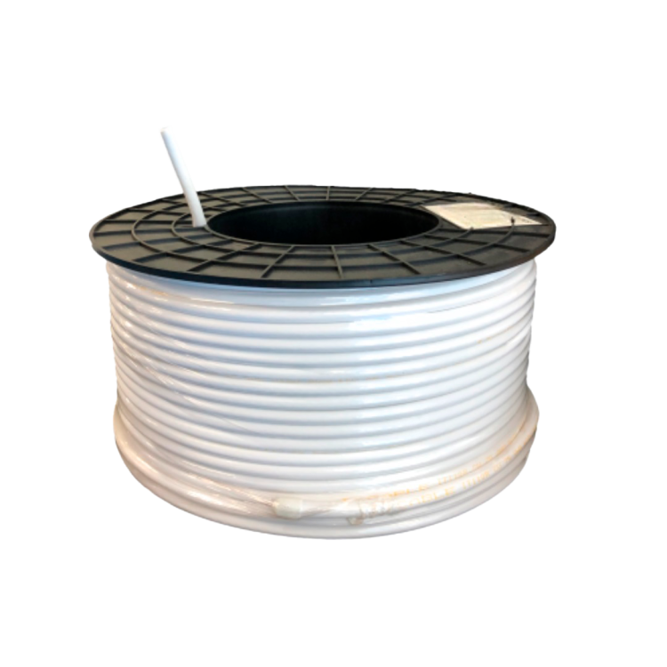 Cable coaxial Novamax IT125R - 100 m, CPR Dca, blanco, 75 Ohm