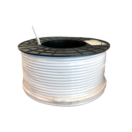 Cable coaxial Novamax IT125R - 100 m, CPR Dca, blanco, 75 Ohm