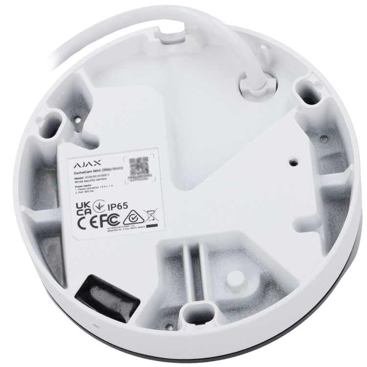 Cámara IP Ajax AJ-DOMECAM-MINI-8-W - 8MP IR 15m PoE IA