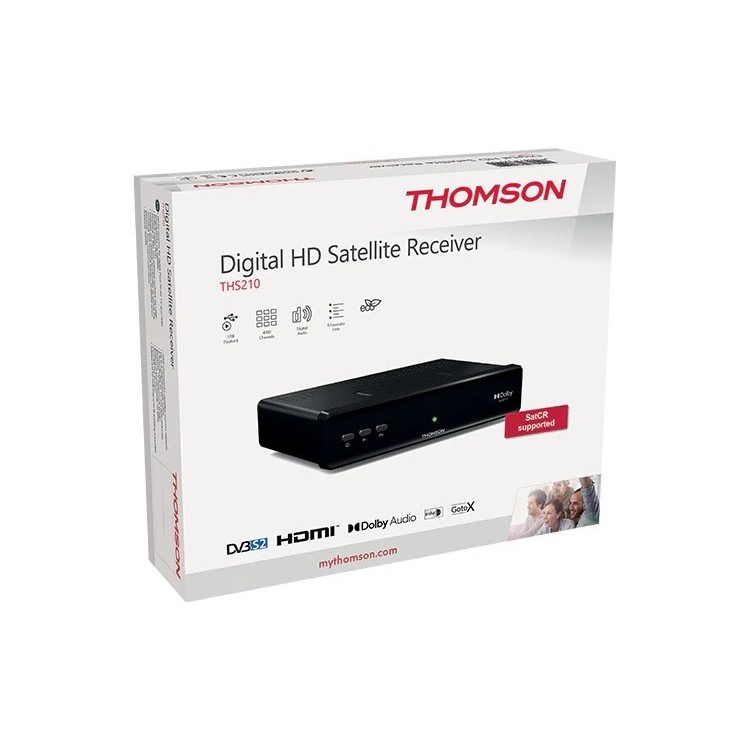 Receptor SAT (S2), FULL HD, H.264. 1 USB, 1 SCART, PVR, 1 audio L/R, S/PDIF. Con opción PVR y control parental.