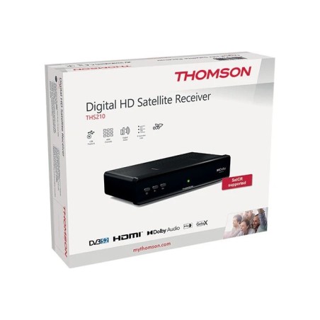 Receptor SAT (S2), FULL HD, H.264. 1 USB, 1 SCART, PVR, 1 audio L/R, S/PDIF. Con opción PVR y control parental.