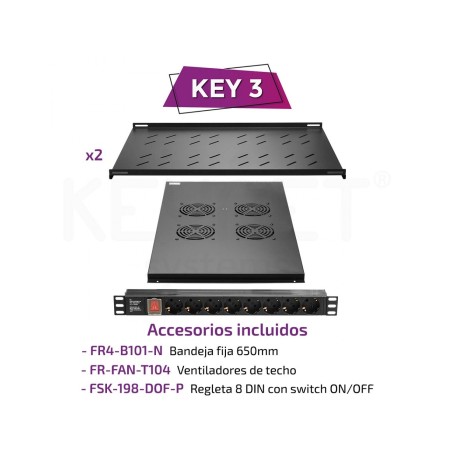 Kit de accesorios para Racks FR4, Fondo:1000mm.