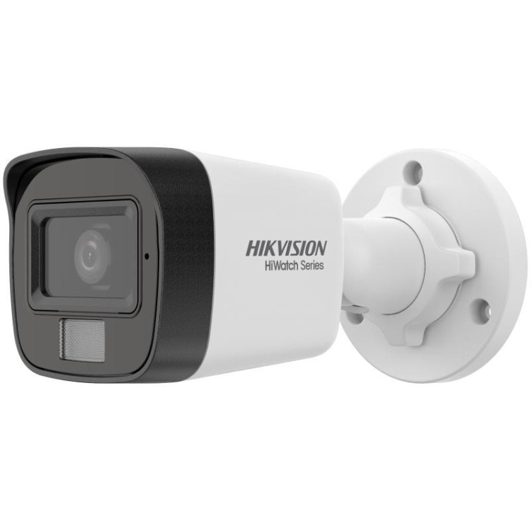 Cámara IP bullet HiWatch HWI-B140HA-LUC - 4 MP, luz híbrida, audio, PoE