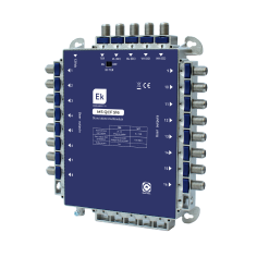 Multiswitch de 5 x16 en estrella/final de cascada. 5 entradas (4 SAT + 1 TER), 16 salidas usuario.
