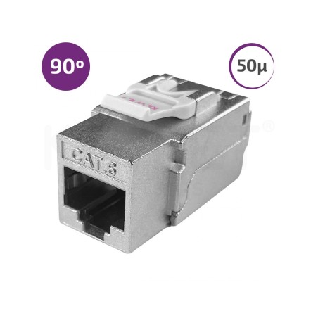 Keystone Cat6 FTP blindado, 90º, Metálico